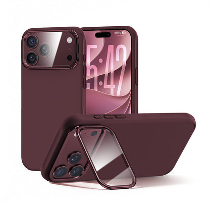 iPhone 18 K123 Liquid Silicone Stand Case