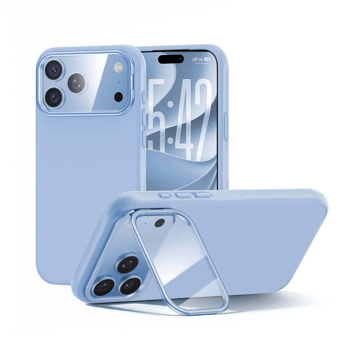 iPhone 18 K123 Liquid Silicone Stand Case
