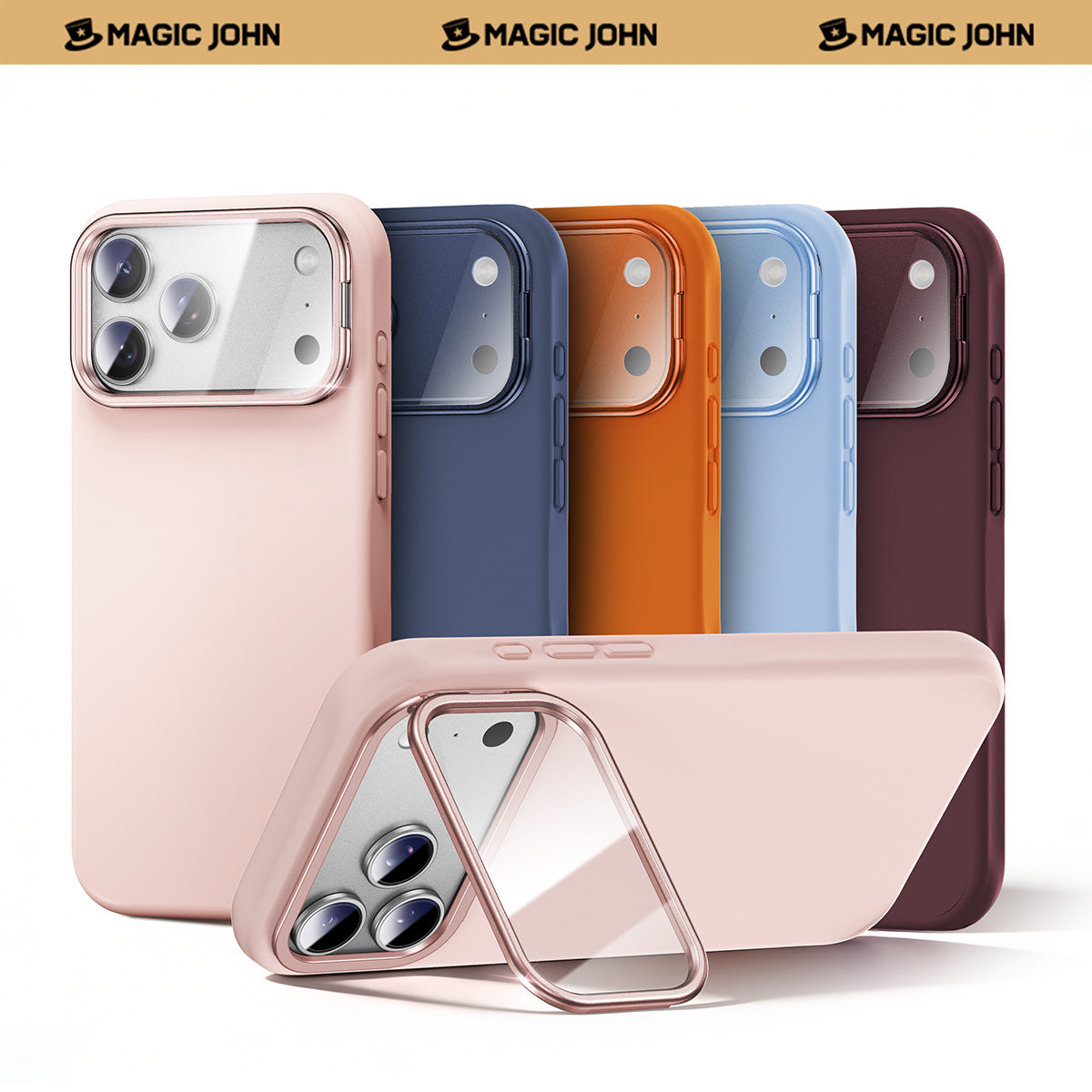 iPhone 18 K123 Liquid Silicone Stand Case