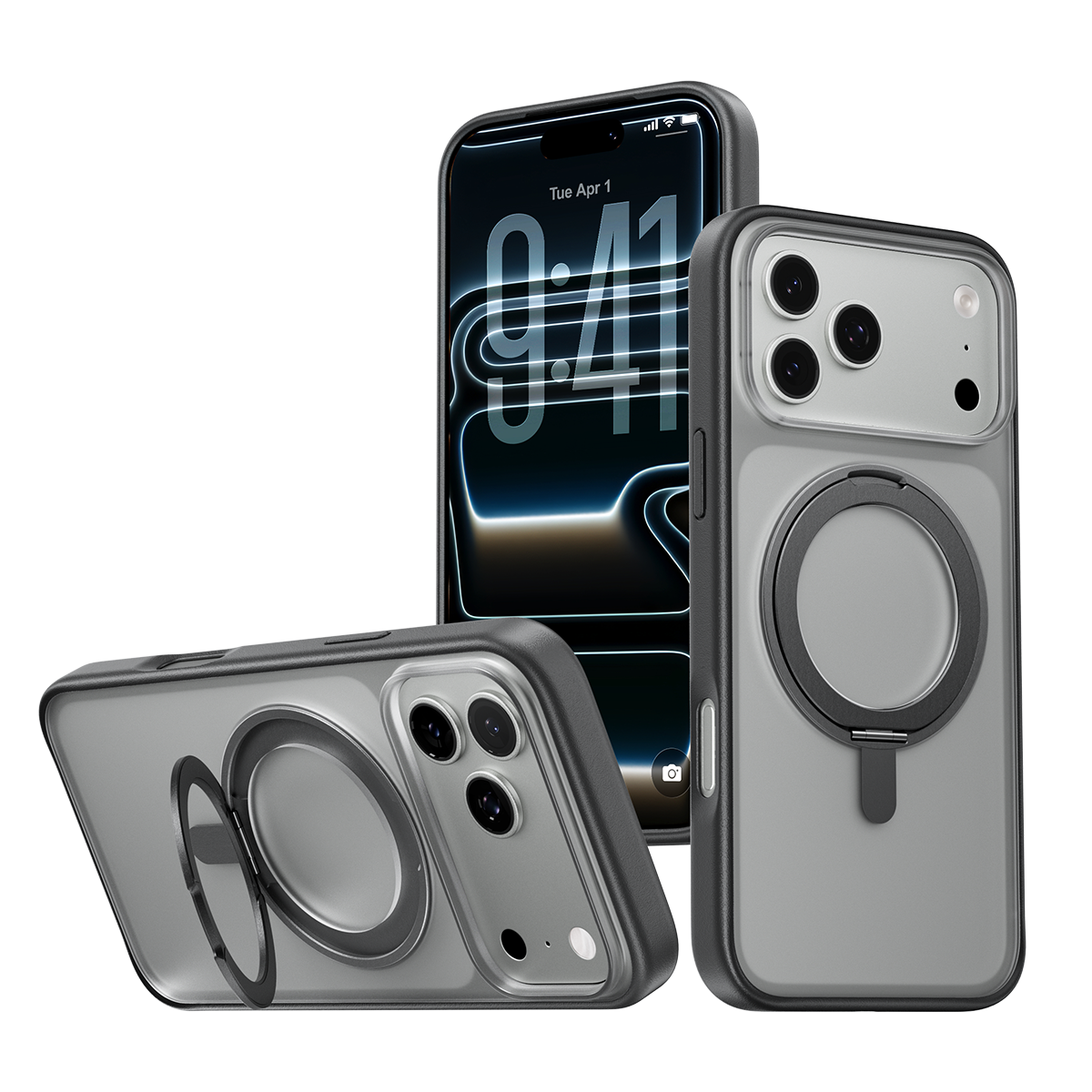iPhone K128 360° Magnetic Ring Stand Phone Case