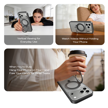 iPhone 16 K128 360° Magnetic Ring Stand Phone Case