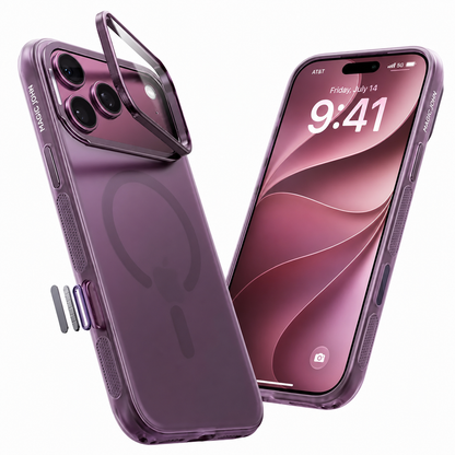 iPhone 17 K129 Magnetic Camera Stand Phone Case