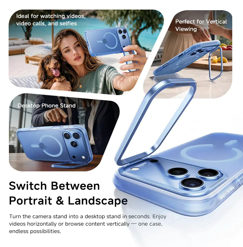 iPhone 18 K129 Magnetic Camera Stand Case