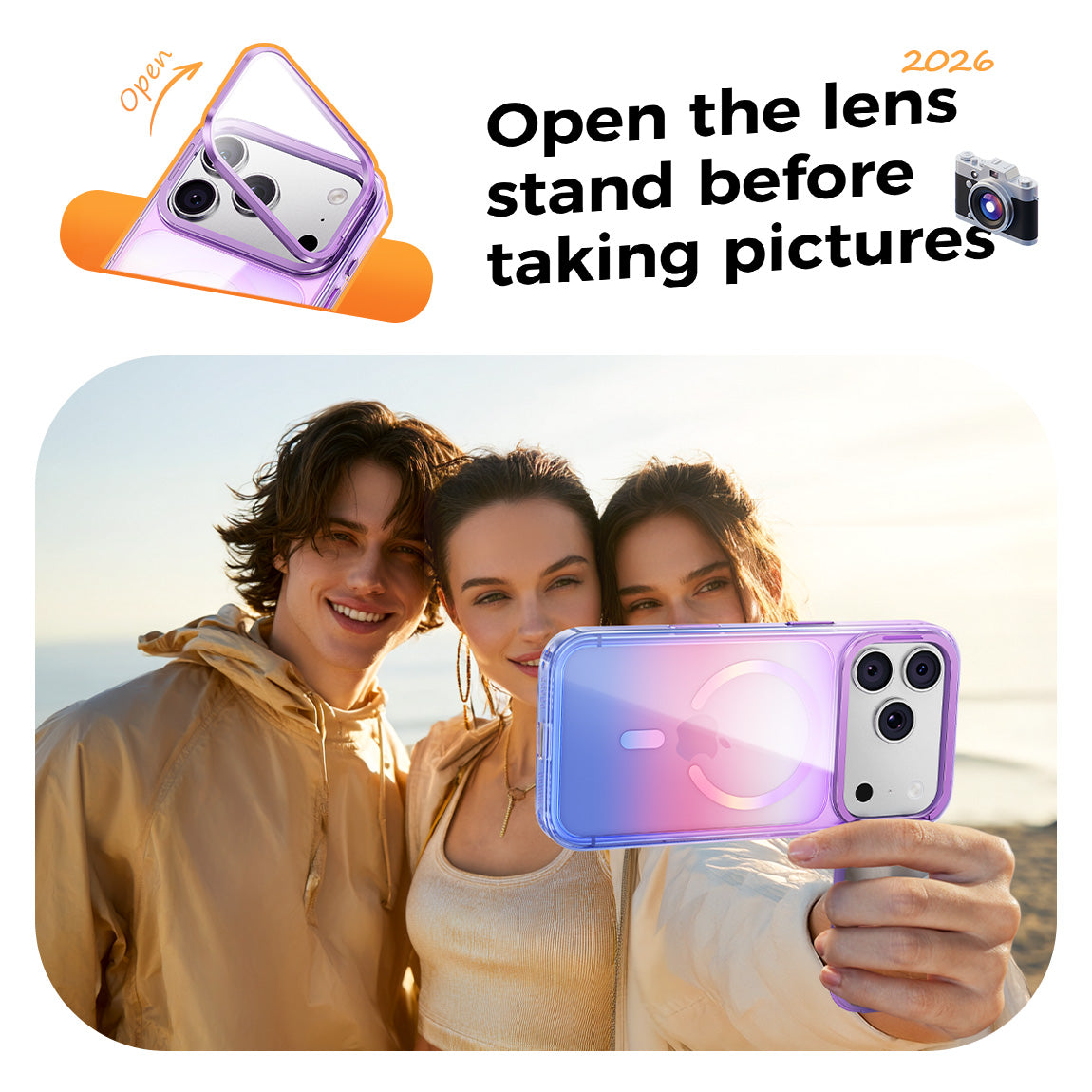 iPhone 17 Camera Cover Stand Phone Case