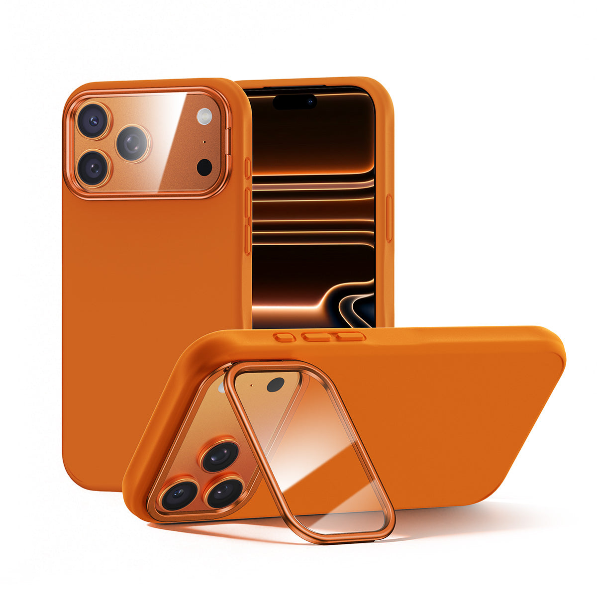 iPhone 18 K123 Liquid Silicone Stand Case