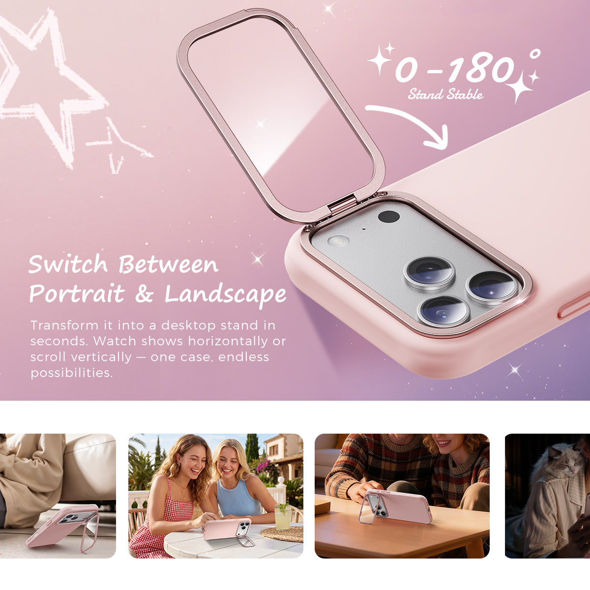 iPhone 18 K123 Liquid Silicone Stand Case