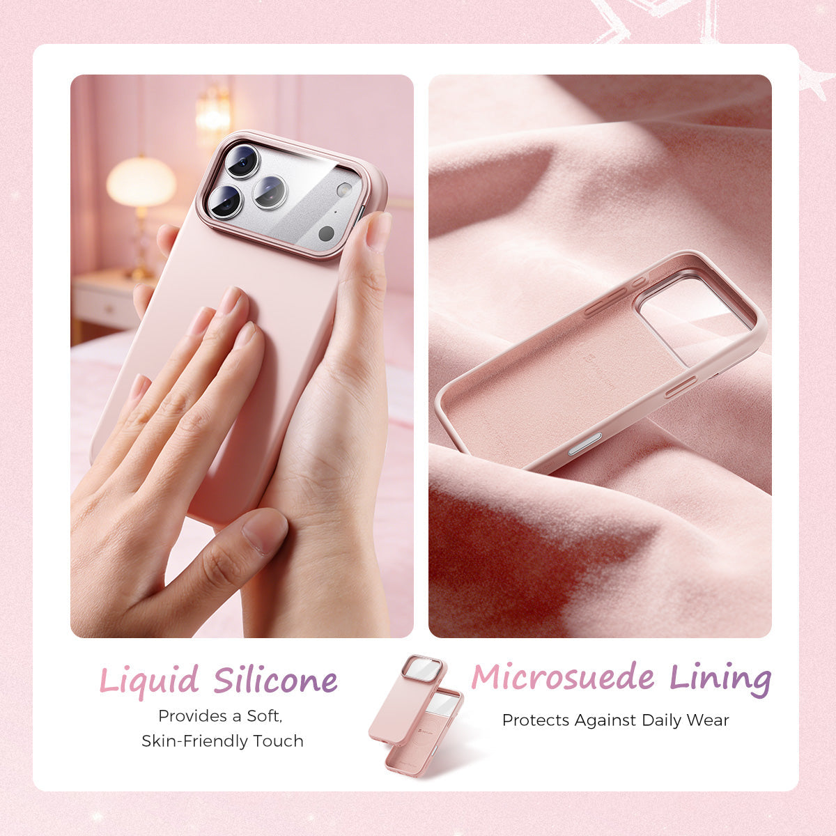 iPhone 18 K123 Liquid Silicone Stand Case