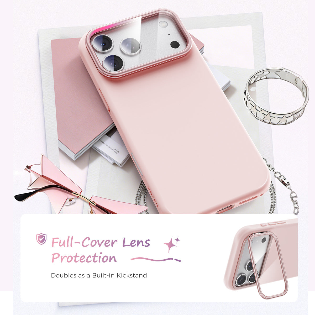 iPhone 18 K123 Liquid Silicone Stand Case